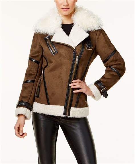 Michael Kors Shearling & Faux Shearling 